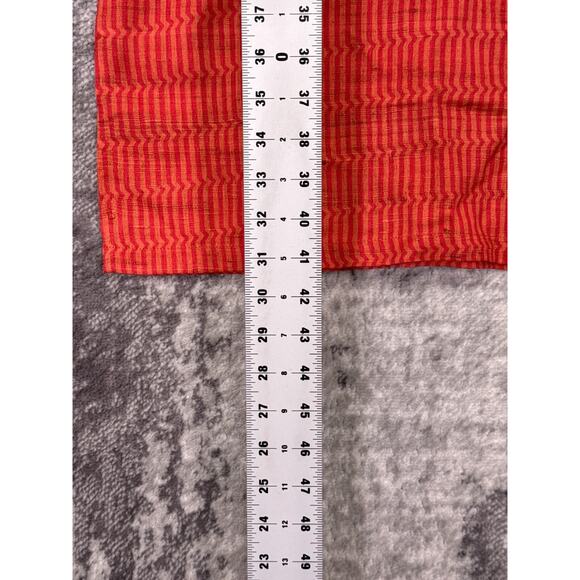 J Peterman Dress Small Womens Raw Silk Rug Woven Pink Orange Caftan Kaftan - Picture 6 of 8